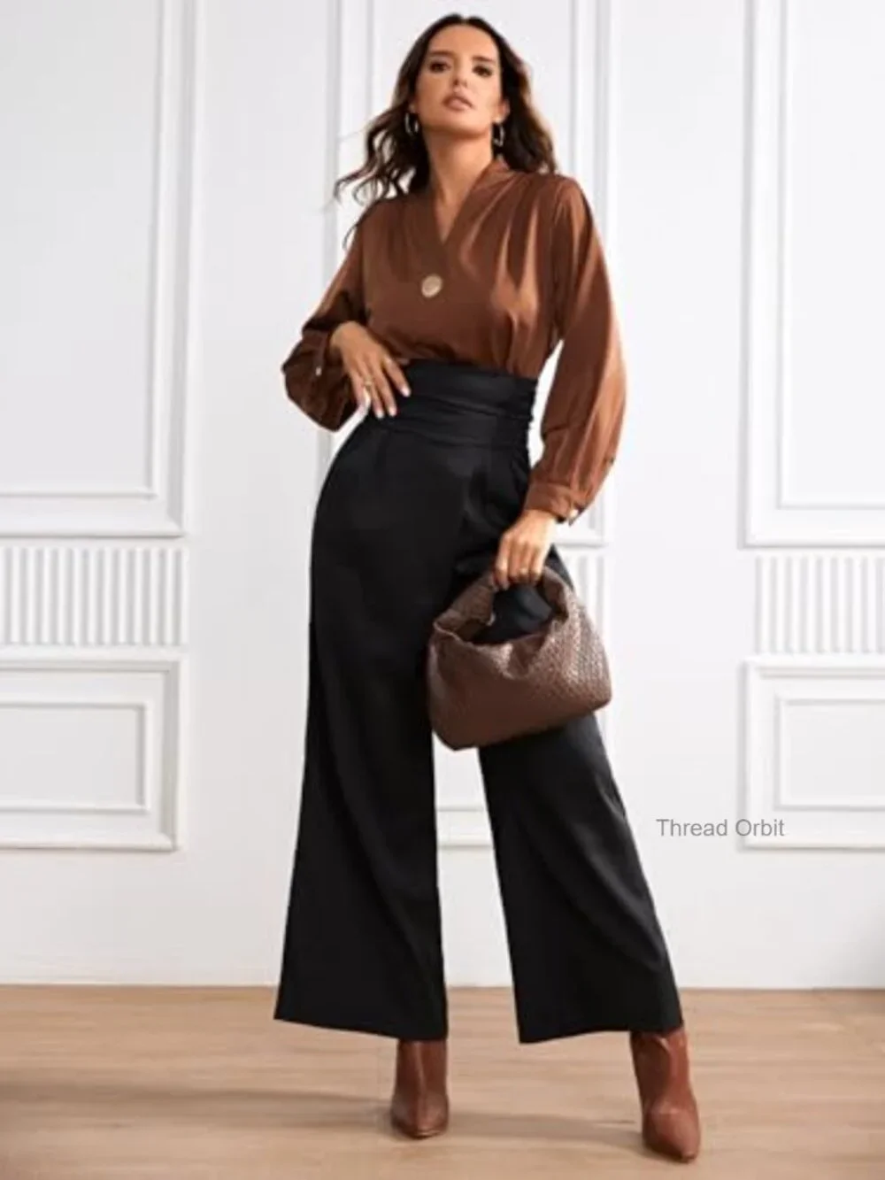 Woven Hobo Bag Faux Leather Knot Strap Handbags Clutch Purse Zipper